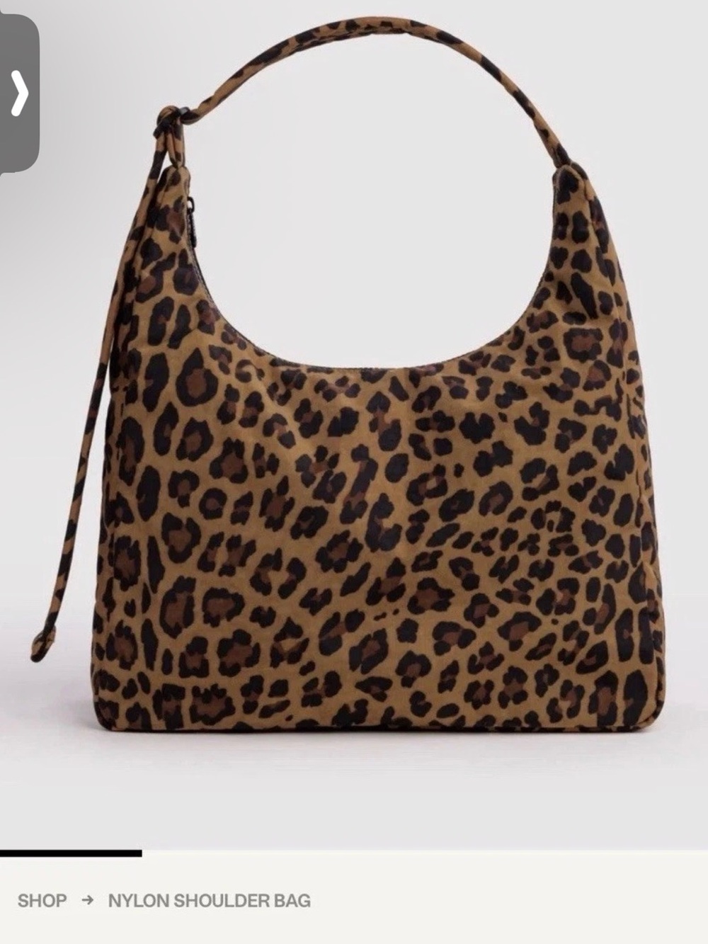 Baggu nylon Leopard Print Hobo Shoulder Bag - Brown
